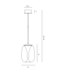 Lampa wisząca PAMELA 27 SMOKY - 2