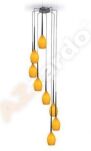 Lampa wisząca Izza 8 amber AZzardo MD1288A-8SO AZ1223 bursztynowe klosze w kształcie kielichów nowoczesny - 2