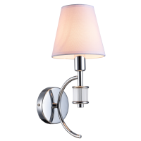 KINKIET LIVERPOOL  CHROMOWY KORPUS MATERIAŁOWY KLOSZ KRYSZTAŁOWY AKCENT COSMOLIGHT W01339CH