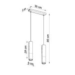 Lampa wisząca LOOPEZ SL.0947 Sollux 2x GU10 czarna miedź - 2