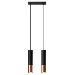 Lampa wisząca LOOPEZ SL.0947 Sollux 2x GU10 czarna miedź