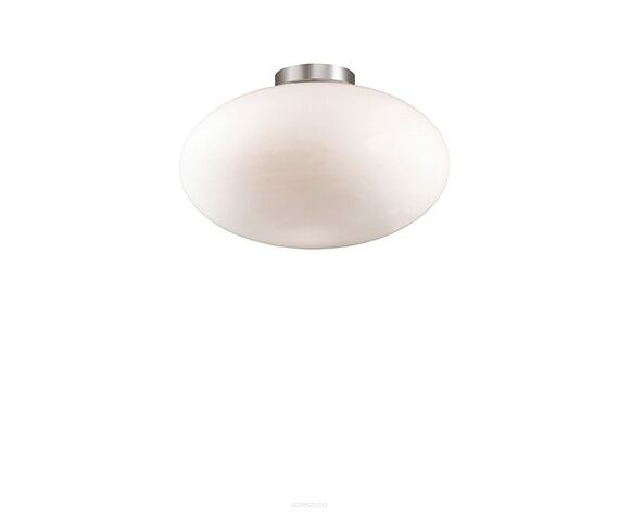 LAMPA SUFITOWA Plafon Candy ⌀40 086781 NOWOCZESNY IP20 SZKŁO Ideal Lux biała oprawa w stylu design