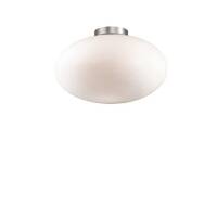 LAMPA SUFITOWA Plafon Candy ⌀40 086781 NOWOCZESNY IP20 SZKŁO Ideal Lux biała oprawa w stylu design