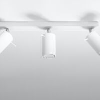 Efektowna lampa sufitowa listwa RING 3 biały SL.0089 SOLLUX LIGHTING nowoczesny klosze tuby