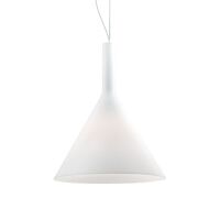 Lampa wisząca Cocktail SP1 BIG BIANCO Ideal Lux 074313 klosz  z matowego dmuchanego szkła, ma kolor biały