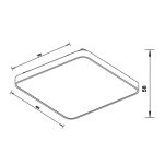 PLAFON KWADRATOWY ZUMA LINE SIERRA CEILING 12100005-GD ZŁOTY METAL INNOWACYJNY - 2