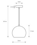 Lampa wisząca POP 1L E14 108990 Markslojd brązowa Ø20cm - 2