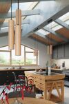 Lampa wisząca LINO 3P SL.1012 SOLLUX LIGHTING 3 drewniane tuby - 2