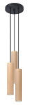 Lampa wisząca LINO 3P SL.1012 SOLLUX LIGHTING 3 drewniane tuby - 3