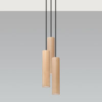 Lampa wisząca LINO 3P SL.1012 SOLLUX LIGHTING 3 drewniane tuby
