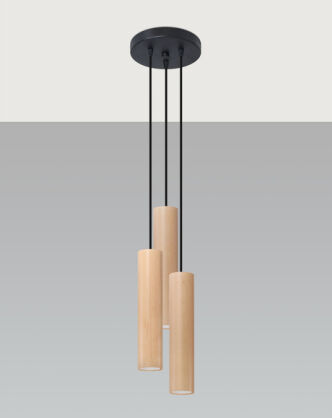 Lampa wisząca LINO 3P SL.1012 SOLLUX LIGHTING 3 drewniane tuby
