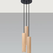 Lampa wisząca LINO 3P SL.1012 SOLLUX LIGHTING 3 drewniane tuby