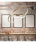 Lampa wisząca Ringi 42+61 złota - 2
