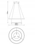 Lampa wisząca Ringi 42+61 złota - 4