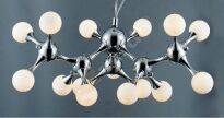 Lampa wisząca Neurono 15 AZzardo MP6199-15 AZ0107  nietypowy kształt białe kuliste klosze chromowane wykończenie - 2