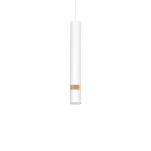 Lampa wisząca JOKER WHITE/WOOD 1xGU10  MLP6301 tuba biała  - 6