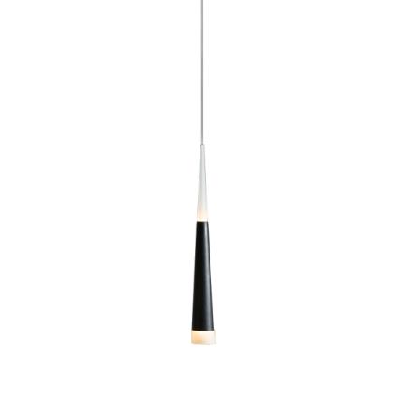 Lampa wisząca Brina 1 LED czarna Azzardo AZ0954 wykonana z metalu, aluminium i akrylu w kolorze czarnym klosz w kształcie stożka