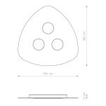 Plafon Organic III 3xGX53 czarny 8302 - 2