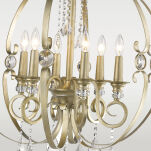 Lampa wisząca  Brest - P06674AU COSMO Light wykonana w stylu nowojorskim połączonym z klasycznym zloty bogato zdobiony kryształki - 2