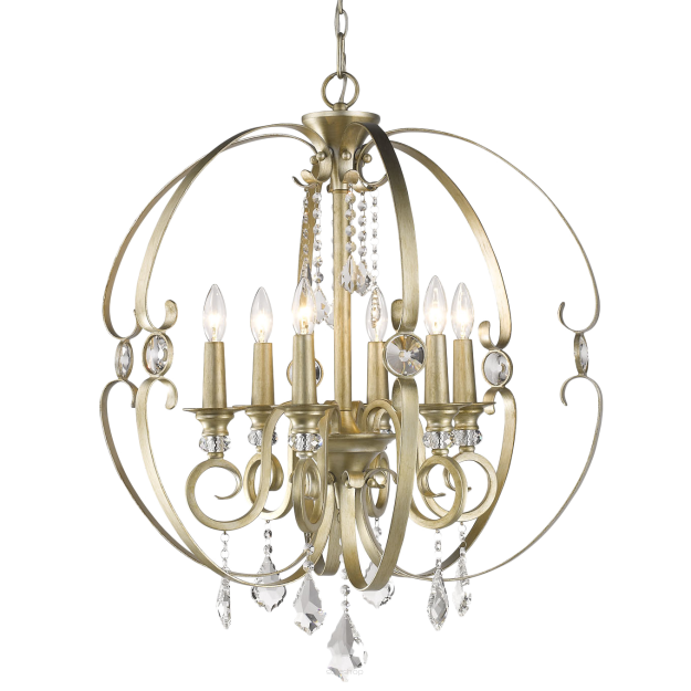 Lampa wisząca  Brest - P06674AU COSMO Light wykonana w stylu nowojorskim połączonym z klasycznym zloty bogato zdobiony kryształki