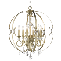 Lampa wisząca  Brest - P06674AU COSMO Light wykonana w stylu nowojorskim połączonym z klasycznym zloty bogato zdobiony kryształki