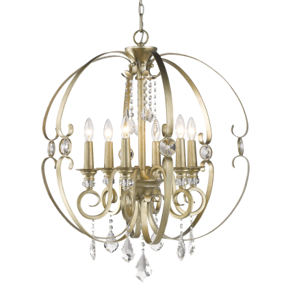 Lampa wisząca  Brest - P06674AU COSMO Light wykonana w stylu nowojorskim połączonym z klasycznym zloty bogato zdobiony kryształki