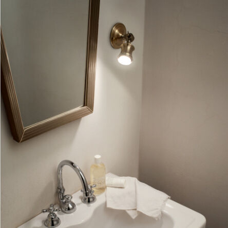 Kinkiet Barber AP1 159997 KLASYCZNY IP20 E27 Ideal Lux OPRAWA W STYLU KLASYCZNYM mosiądzowa oprawa ścienna 