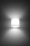 Lampa Ścienna Szklana Tuba Kinkiet VICI Biały SL.0211 Nowoczesna klosz z białego szkła - 2