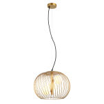 Lampa wisząca CLARISA MDM-3843-3 GD Italux NOWOCZESNA STYLOWA LAMPA ZŁOTY DRUCIANY KLOSZ 3 ŹRÓDŁA ŚWIATŁA - 2