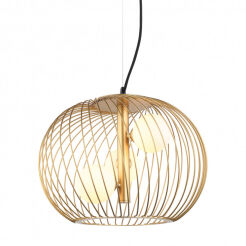 Lampa wisząca CLARISA MDM-3843-3 GD Italux NOWOCZESNA STYLOWA LAMPA ZŁOTY DRUCIANY KLOSZ 3 ŹRÓDŁA ŚWIATŁA