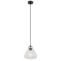 Lampa wisząca DECORATO 4047 Argon Transparentny klosz + czarne elementy