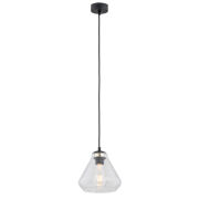 Lampa wisząca DECORATO 4047 Argon Transparentny klosz + czarne elementy