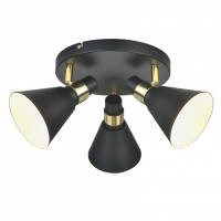 Plafon lampa sufitowa  Biagio MB-H16079CK-3 CZARNA  Italux skandynawski styl