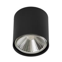 OPRAWA NATYNKOWA SUFITOWA OKRĄGŁA AR111 CZARNA TUBA RUCHOME ŹRÓDŁO ŚWIATŁA