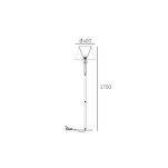 LAMPA PODŁOGOWA SIENA GUSTOWNA LAMPA W KOLORZE CHROMU Z KRYSZTAŁOWYMI  ZDOBIENIAMI I KLASYCZNYM BIAŁYM KLOSZEM Z TKANINY COSMO LIGHT F01322WH NI - 2