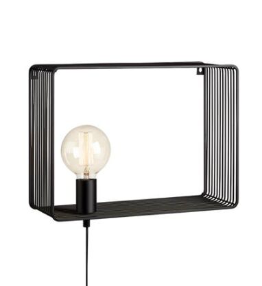 Kinkiet SHELF 1L Czarny 107814