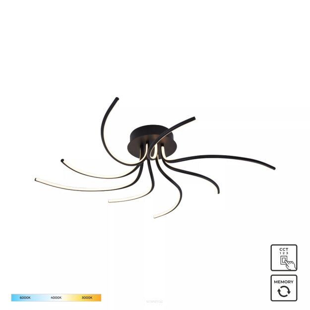 2200012-BK DIOGO LAMPA SUFITOWA CZARNA/BLACK ZUMALINE
