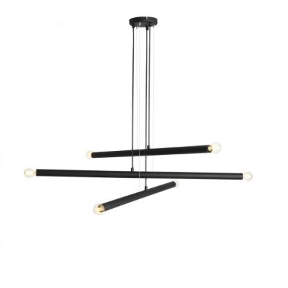 Lampa wisząca TUBO 6 BLACK 3 metrowe tuby ALDEX 1072K1  