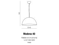 Lampa wisząca MODENA 40 AZzardo FB6838-40 WH/GO AZ1397 wykonana jest z metalu w kolorze biało-złotym półokragła idealna do kuchni - 3