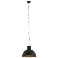 Lampa wisząca EUFRAT 3191 Argon Metalowy półokrągły klosz czarna