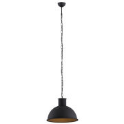 Lampa wisząca EUFRAT 3191 Argon Metalowy półokrągły klosz czarna