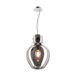 LAMPA WISZĄCA LAMPA WEWNĘTRZNA BRESSO PENDANT P19066A-D28 ZUMA LINE E27  SZKŁO  Transparentny czarny - 2