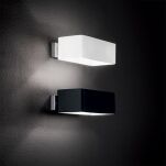 Kinkiet Box AP2 NERO Ideal Lux 009513  metalowy korpus w kolorze czarnym klosz z dmuchanego szkła - 2