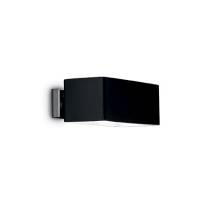 Kinkiet Box AP2 NERO Ideal Lux 009513  metalowy korpus w kolorze czarnym klosz z dmuchanego szkła