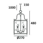 Lampa wisząca New York - P04550CH COSMO Light kształtem przypomina latarnię wykonana w stylu nowojorskim - 6