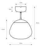 Plafon Rise 1L E27 109166 Markslojd biały/chrom Ø25cm - 2