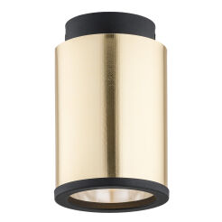 Plafon HERMAN 4280 Argon Złoty abażur tuba średnica 10 cm