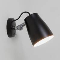 Lampa ścienna ATELIER Wall - Astro 7502 skandynawski regulowana głowica aluminium w kolorze czarnym włącznik 1224013