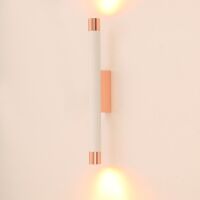 Kinkiet Q Parette Bianco / Rose Gold ORLICKI DESIGN Tuba 29 cm różowe złoto