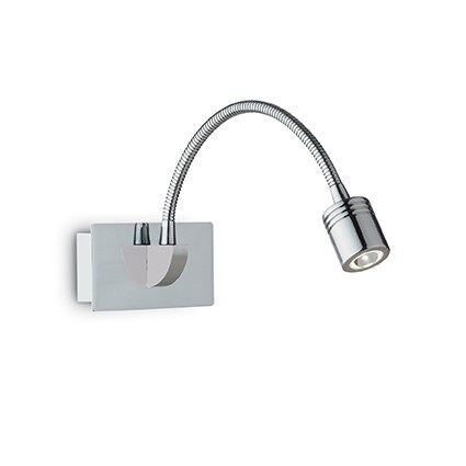 Kinkiet Dynamo AP1 CROMO Ideal Lux  031460  do czytania wykonany z metalu w kolorze chromu posiada ruchome ramię